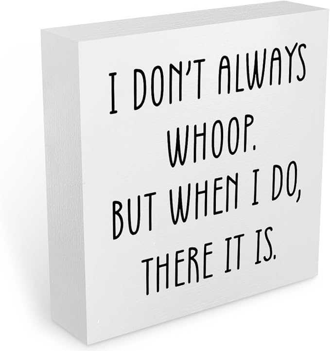 Funny Quotes Office Supplies Rustic Desk Decor White Wooden Box Sign Humor Novelty Office Organization Graduation Gifts Wood Plaque Cubicle Accessories Home Shelf Table Centerpiece Bedroom Decorations