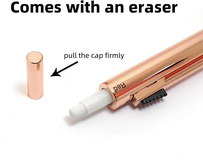 4-in-1 Four-Color Multifunctional Pen, Black/Red/Blue Ballpoint Pen and 0.7mm Mechanical Pencil, Metal Case Pen, Great Gift for Friends, Loved Ones (Yellow)