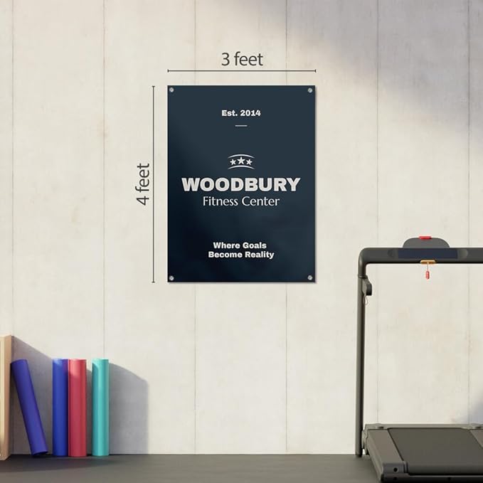 Staples Custom Scrim Vinyl Banner - 36W" x 48L" Quote Banner with 4 Grommets - Durable Outdoor Sign for Events, Promotions, and Business Advertising (Wood)