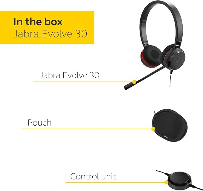 Jabra Evolve 30 II UC Stereo Wired Headset