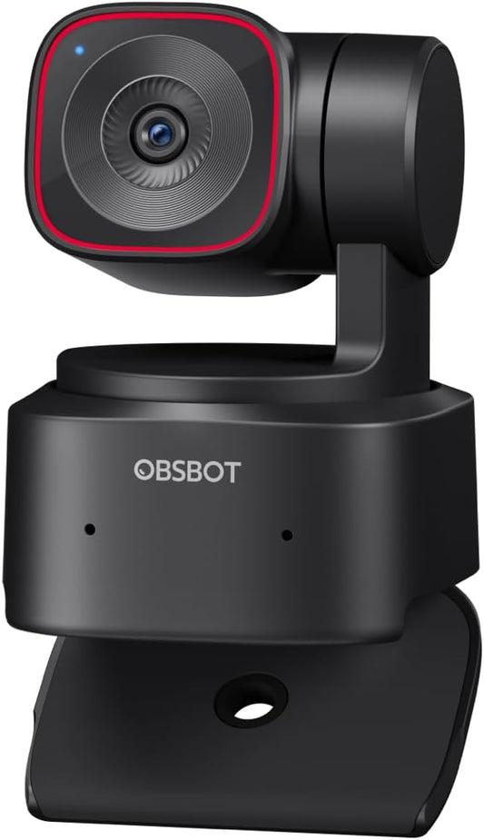 OBSBOT Tiny 2 Lite 4K Webcam for PC, AI Tracking PTZ Streaming Camera with 1/2" Sensor, Gesture Control, 60 FPS, HDR, Microphones, Web Camera for Desktop Computer, Laptop, Meeting, Video Calls, etc.