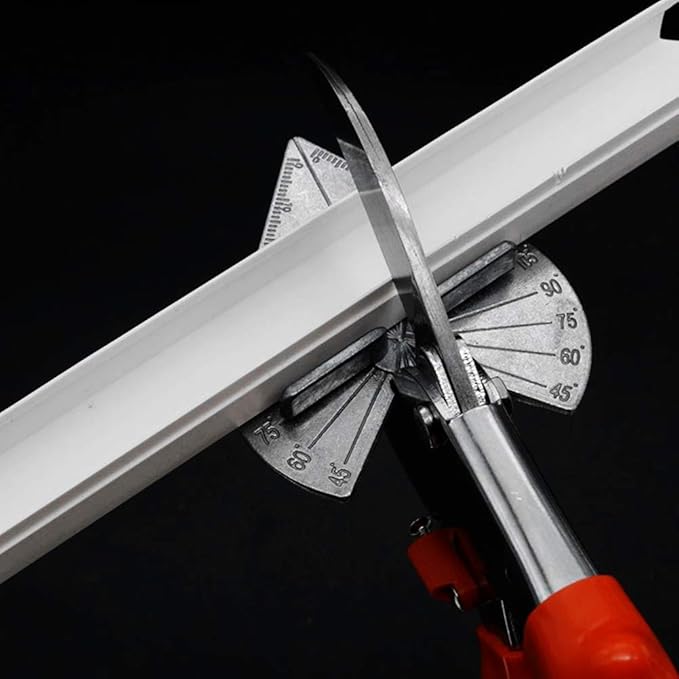 Garosa Miter Shear Multifunctional Trunking Trim Cutter 45 to 135° Angle Adjustable Quarter Round Cutting Tool Trunking Tube Trim Scissor for Angular Cutting Moulding Trim