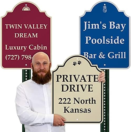 SmartSign "Add Own Wording Here" Custom Designer Sign | 24" x 18" Aluminum, Made in USA