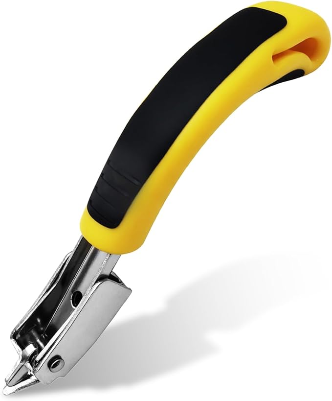 Staple Remover, Heavy Duty Staple Remover Tool,Upholstery Stapler Remover for Carpet,Wood,Floor, Furniture, Construction, Industrial Staple Lifter Removes Flooring, Carton Box Staples(Yellow)