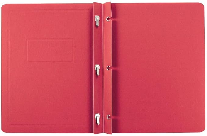 Oxford Title Panel and Border Front Report Covers, Red, Letter Size, 25 per Box, (52511) (Pack of 2)