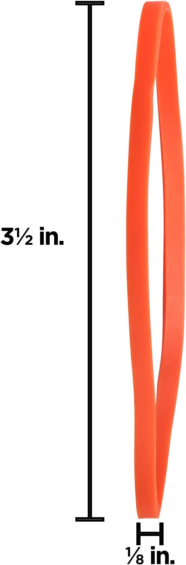 JAM PAPER Colorful Rubber Bands - Size 33 - Orange Rubberbands - 100/Pack