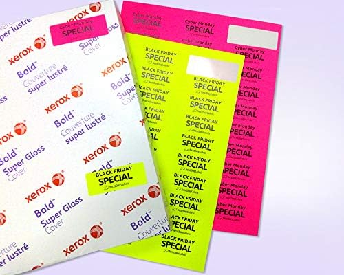 NextDayLabels - 8-1/2 x 11" Neon Color High Light Fluorescent Labels for Laser & Inkjet Printer (Pink Fluorescent, 1" x 2-5/8" - 30 Per Page | 1500 Labels)