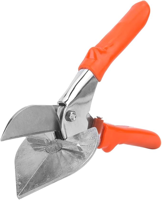 Garosa Miter Shear Multifunctional Trunking Trim Cutter 45 to 135° Angle Adjustable Quarter Round Cutting Tool Trunking Tube Trim Scissor for Angular Cutting Moulding Trim