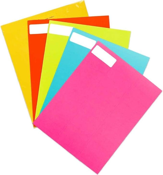 JAM PAPER Return Address Labels - Standard Mailing - 1 x 2 5/8 - Assorted Bright Colors - 600 Shipping Labels/Pack