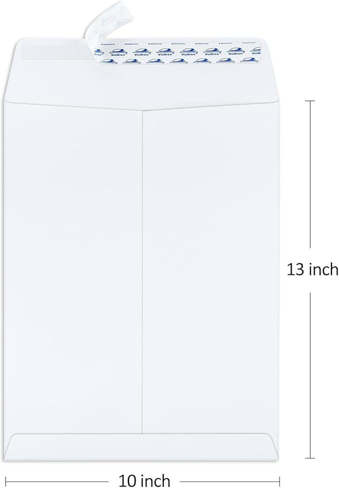 ValBox 10x13 Self Seal Catalog Envelopes 150 Packs Large White Envelopes with Peel and Seal Flap for Mailing, Organizing and Storage