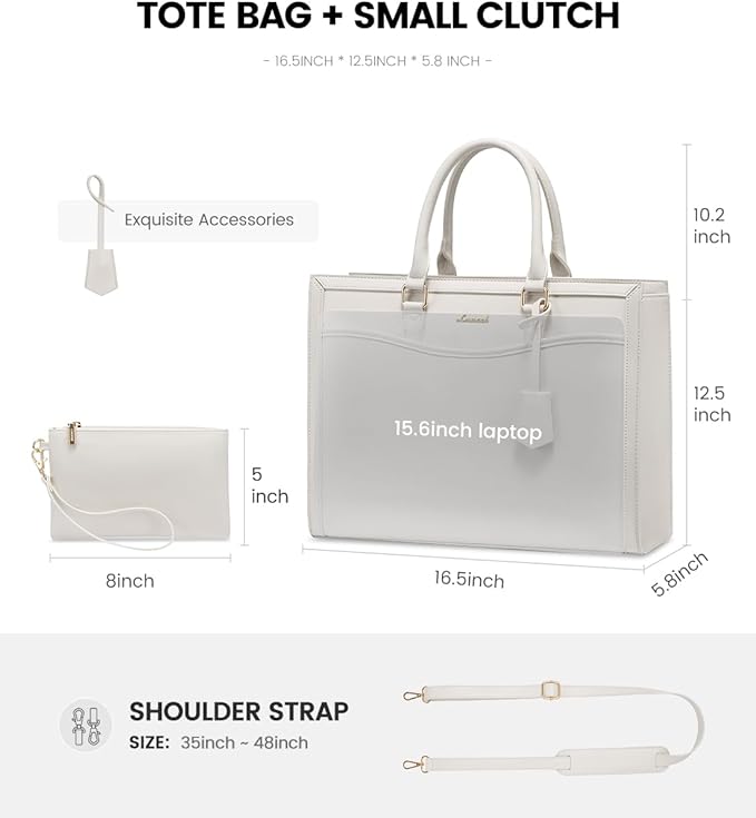 LOVEVOOK Laptop Tote Bag for Women, Office Work Bag Briefcase fit for 15.6 inch Laptop, Large Capacity Teacher Bag Handbag