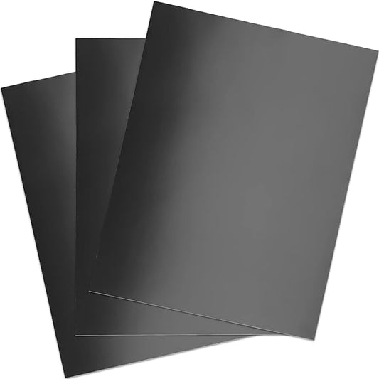 Binditek 10 Pack 13 Mil Glossy Paper Binding Presentation Covers, 250GSM, 90lb, for Business Documents, School Projects, 8-1/2 x 11", Un-Punched, Black, Office Supplies