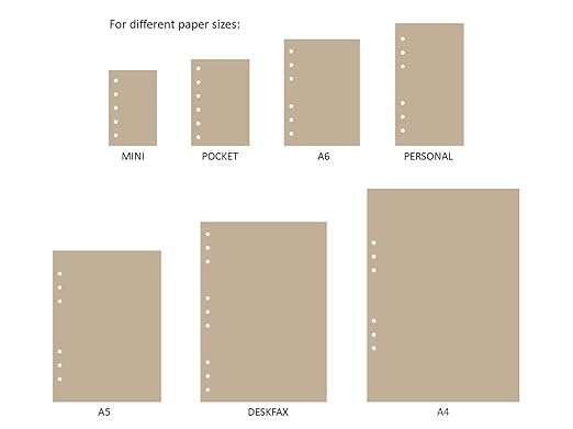 Bira Craft Adjustable 6 Hole Punch, Off White, 8 Sheet Capacity, Mini/Pocket A3/ A4 / A5 / A6 / Agenda/Personal/Deskfax, Performance Guaranteed
