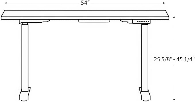 HON Coze Electric Standing Desk Adjustable Height, Coordinate Height Adjustable Desk, 54", Walnut Top, Silver Base