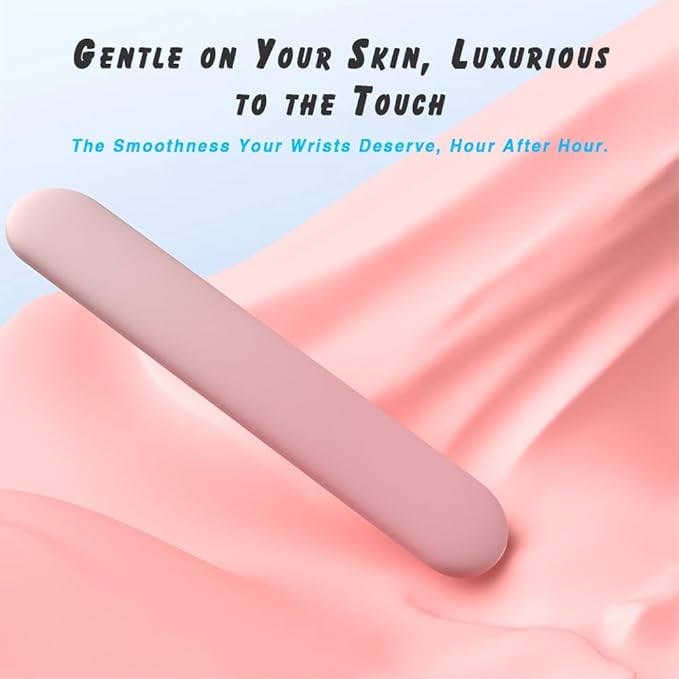 ErgoComfort Gel Wrist Rest Mouse Pad-Ergonomic Office Mousepad with Wrist Support-Non-Slip, Design Desk Accessories Mat for Home&Game Decor (09PinkSerenity Set)