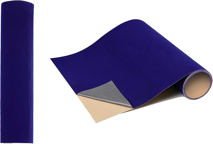 2PCS Self Adhesive Felt Sheets,DIY Sheet for Art & Crafts,Peel and Stick Drawer/Jewelry BoxFelt Liner,Solid Color Wallpaper (14.6''x39.4'',Blue) (XHMSS23-2pcsDaHao-Blue)