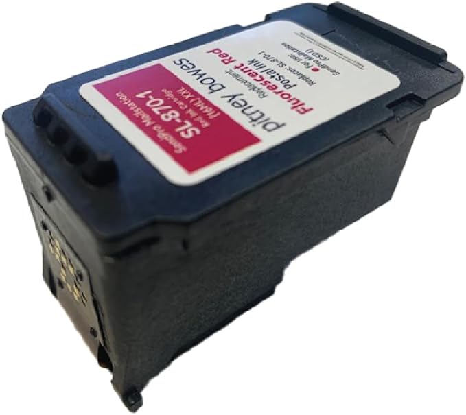 AMERICAN MAILING SOLUTIONS INC. | 2-Pack | PB SL-870-1 (*16ML) XXL Red Ink Cartridge Replacement for The PB SendPro Mailstation Series Postage Meter (CSD1)