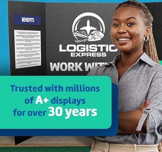 Flipside Products 36” x 48” Foam Project Boards for Presentations, Science Fair, School Projects, Event Displays and Trifold Picture Board - Total Black - 10 Pack