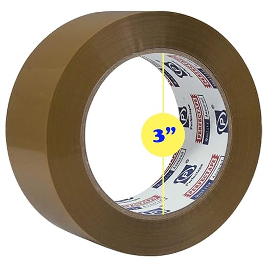 PERFECTAPE Heavy Duty Packing Tape 36 Rolls, Total 2160Y, Brown, 2.7 mil, 1.88 inch x 60 Yards, Ultra Strong, Refill for Packaging and Shipping