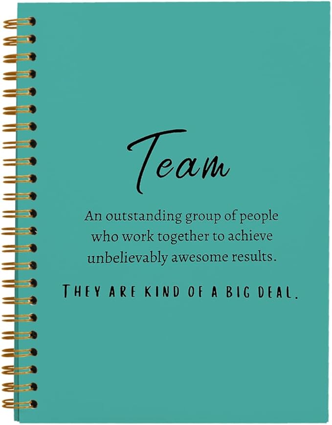 hold fizz Green Meeting Notebook for Work, Employee Appreciation Gifts, Team Gifts for Employees, Journals for Writing, Thank You Gifts for Women Men Leader Boss Manager Mentor Coworkers, 5.5"x8.3"