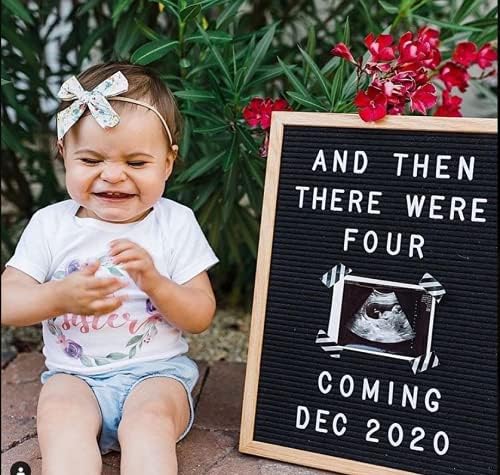 Felt Like Sharing Large Letter Board (Black Felt - 12”x16”) – Changeable Message Board with 3 Sets of Felt Board Letters – Statement Wall Sign for Quotes, Home or Holiday Decor In Oak Frame