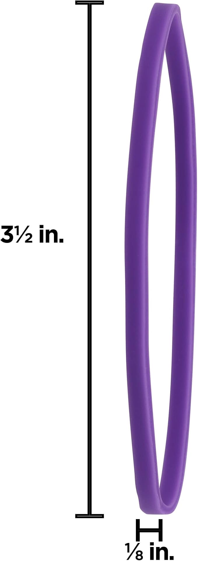 JAM PAPER Colorful Rubber Bands - Size 33 - Purple Rubberbands - 100/Pack