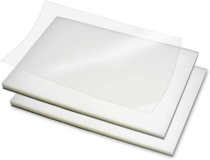 Rayson Clear Binding Cover - 14 mil Polypropylene, 8-1/2 × 11 inches, Durable Un-Punched Plastic Presentation Covers, 50-Pack (PP3550C)