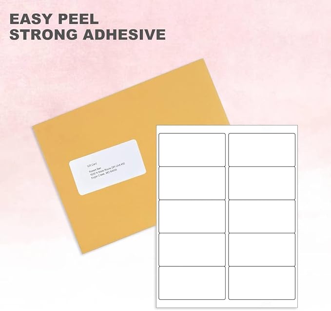 BESTEASY 2x4 Shipping Labels, FBA 10 Up Address mailing Labels, 100 Sheets Sticker Labels Compatible Laser/InkJet(1000 Labels)