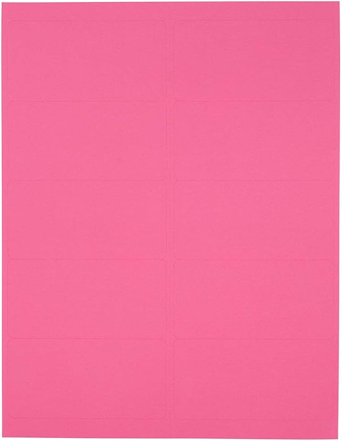 JAM PAPER Shipping Address Labels - Standard Mailing - 2 x 4 - Ultra Pink - 120/Pack