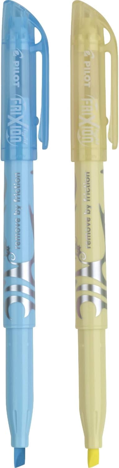 Pilot FriXion Light Pastel Erasable Highlighters, Chisel Tip, Assorted Colors, 2 Count