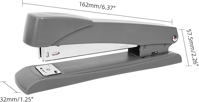 Clipco Stapler with 2000 Staples Full Desk Size Multi Color Red Gray Blue (Pack of 6)