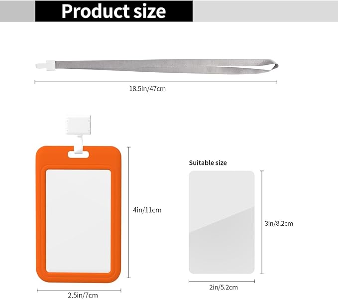 Custom Id Badge Holder Customizable Personalized Id Card with Photo Logo for Employee Work Office Staff Name Tag