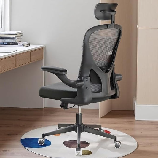 Desk Office Chairs Computer Mesh Chair Executive Chair with Lumbar for Home & Office (04Black)