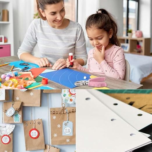 NEBURORA Hole Punch, Purple Single Hole Puncher Metal with Soft-Handled for DIY Craft Tags Clothing Ticket Scrapbook Tool, 3 Colors Options