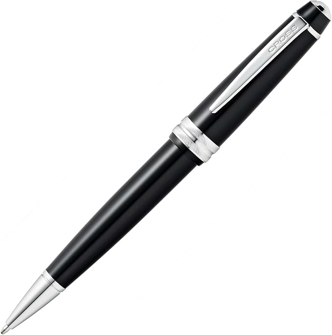 Cross Bailey Light Refillable Ballpoint Pen Presented in a Everyday Gift Box - Medium Point, Black Ink, Glossy Black