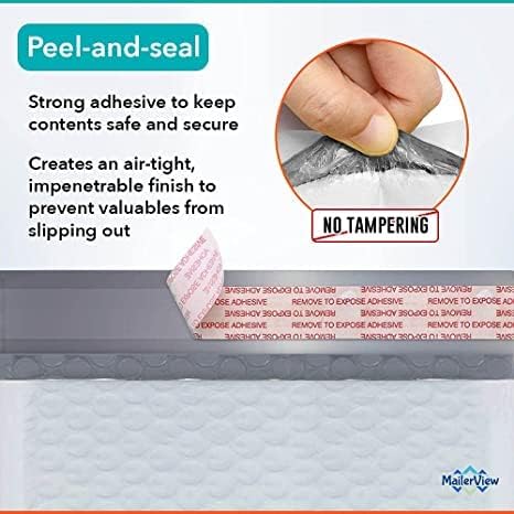 250 Pack USA Made Poly Bubble Mailers (#0) 6x10 Inches Shipping Padded Envelopes Self Seal Tape #0 (Usable size 6 x9)
