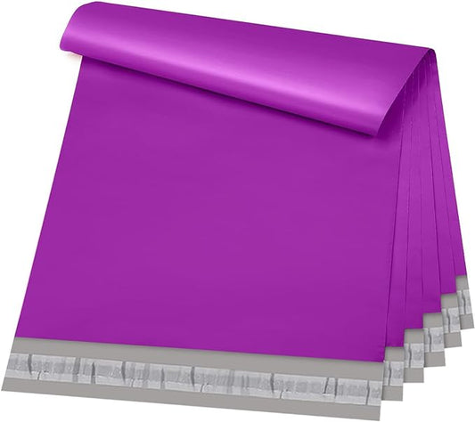 Metronic Poly Mailers 12x15.5 100 Pack, Medium Size Shipping Bags for Clothing, Strong Self-Seal Mailers Poly Bags Shipping Envelopes, Thick Mailing Bags Package Bags for Small Business, Purple