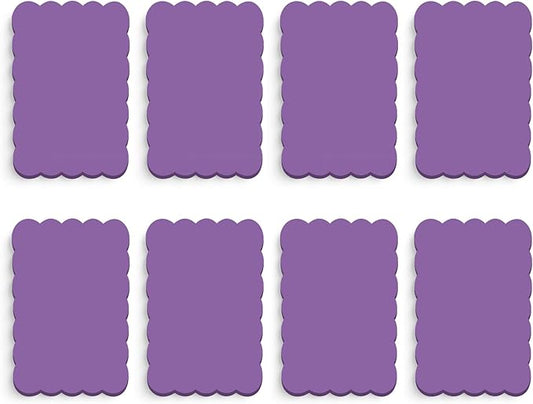 Eaasty 8 Pack Scalloped Sticky Notes Bulk Christmas Cute Self Sticky Note Pads Multi Color Bright Vintage Note Pads or School Office Supplies 240 Sheet(4" X 6",Purple Color)