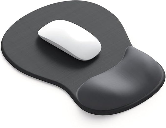 ErgoComfort Gel Wrist Rest Mouse Pad-Ergonomic Office Mousepad with Wrist Support-Non-Slip, Design Desk Accessories Mat for Home&Game Decor (04Graphite Glide)