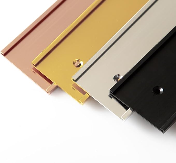 2" x 8" Aluminum Office Desk Nameplate Sign Holder (Gold) 5 Pack