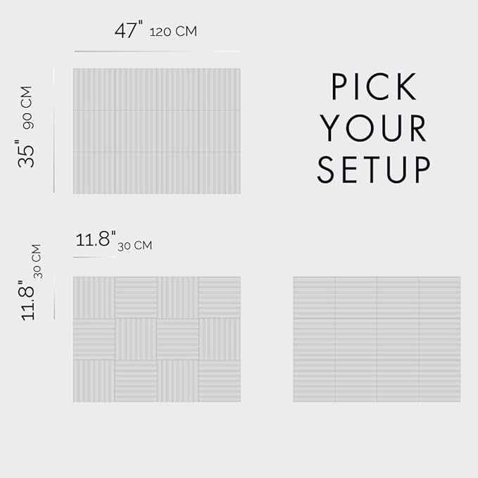 Large Cork Boards for Walls Black Felt Alternative - Slat Wall Paneling, Bulletin Board Tiles for Home Decor, Push Pin Corkboard Organizer for Office or Classroom-12-Pack Panel Kit (Avocado)