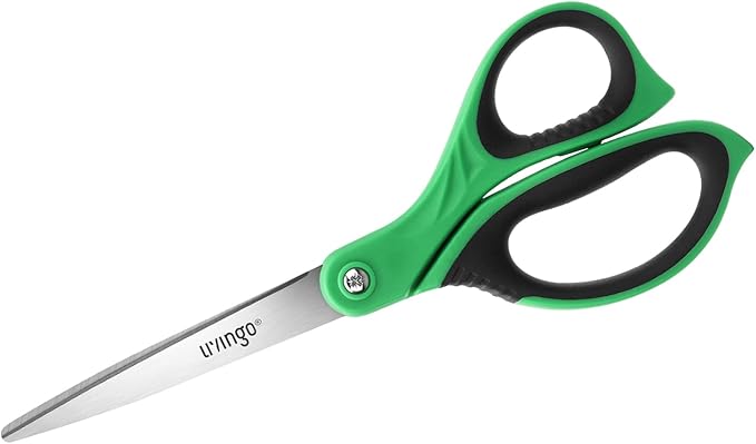 LIVINGO 3 Pack Sharp Scissors, 8.5 inch Comfort Grip Scissors All Purpose for Office, Stainless Steel Shears for Home Heavy Duty Cutting Fabric Sewing, Paper, School Crafting DIY
