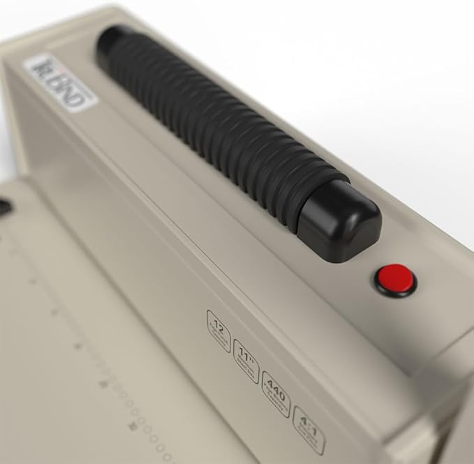 TruBind Coil Binding Machine with Electric Coil Inserter | Manually Punch up to 12 Sheets | 440 Sheet Bind Capacity with 4:1 Pitch | 2-Year Warranty | Heavy-Duty Coil Crimping Pliers Included