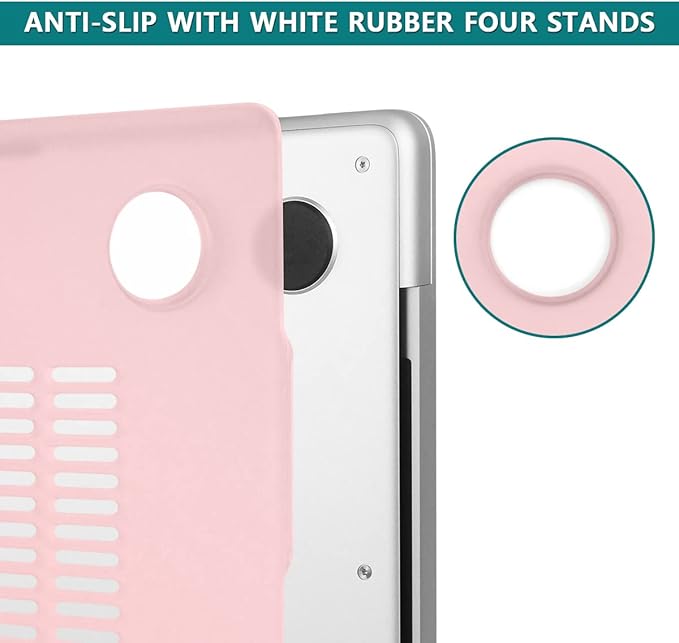 Teryeefi Matte Case for MacBook Pro 16 Inch A3403 A3186 A2991 A2780 A2485 (2025 2024 2023 2022 2021 Release) - Protective Hard Shell Cover for MacBook Pro 16" M4/M3/M2/M1 Pro/Max Chip-Chalk Pink