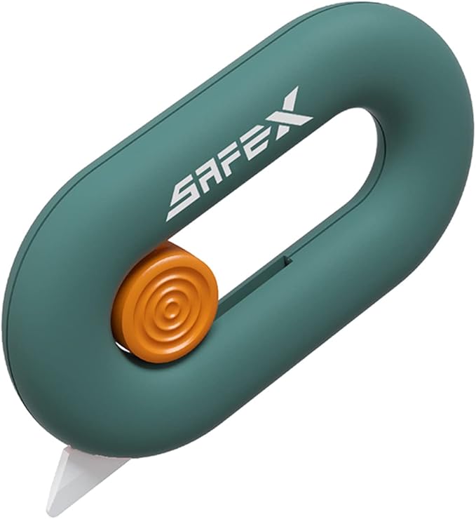 Box Cutter Retractable, Box Opener, Ceramic Box Cutter, Built-In Magnetic, Mini Box Cutter, Safety Box Cutter, Cute Box Cutter, Small Box Cutter For Women, Package Opener, Box Opener Tool (GREEN)