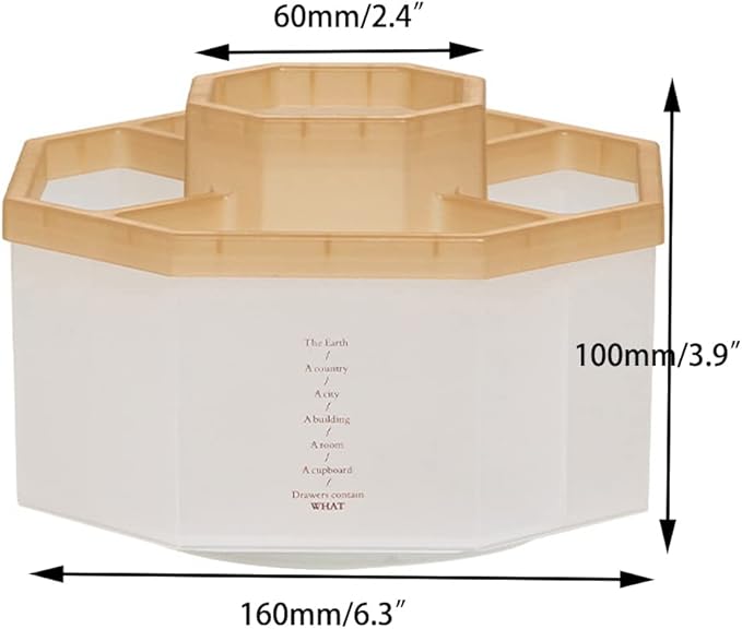 Desk Organizer, 360-Degree Rotating Multi-Functional Pen Holder, 5 Compartments Desktop Stationary Organizer, Home Office Art Supply Storage Box Caddy