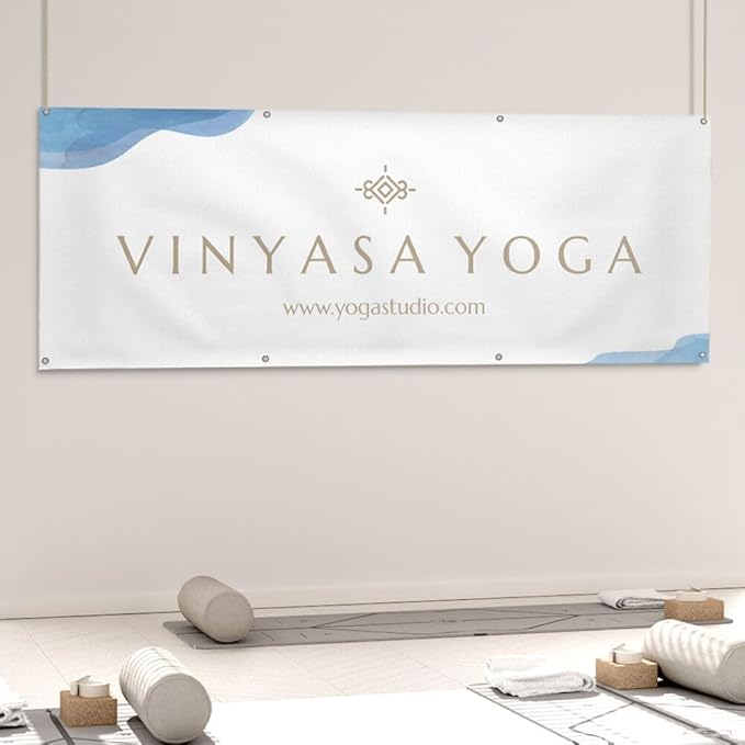 Staples Custom Scrim Vinyl Banner - 24W" x 72L" Quote Banner with 4 Grommets - Durable Outdoor Sign for Events, Promotions, and Business Advertising (Light)