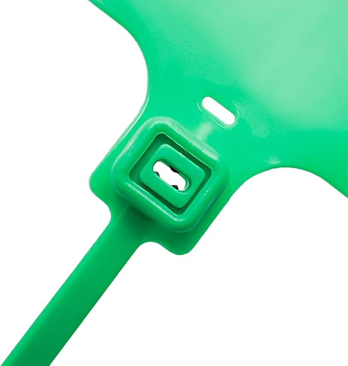 Plastic Seals Shipping Tags Logistics Use Big Sign Tie Large Label Tie, 255mm Total Length, Package of 100pcs (Green)