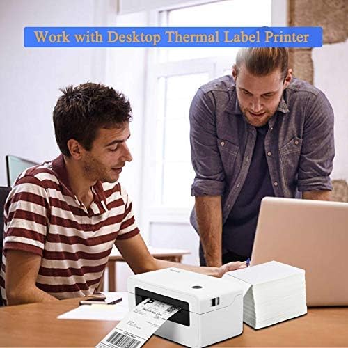 OausTect 4x6 Shipping Label 16000 Fanfold Labels for Rollo, Zebra Direct Thermal Printer, with Perforations - 16 Stack (16 Stack/16000 Labels)