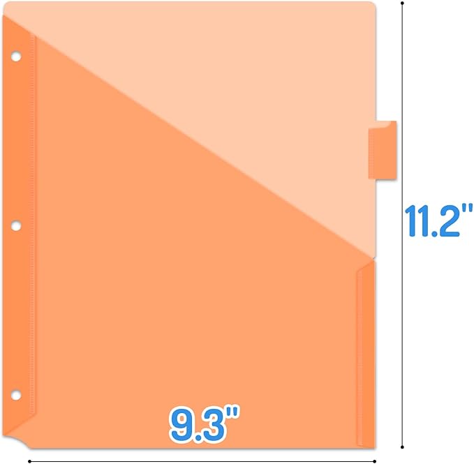 Forvencer 16 Count Dividers with Two Pockets, 8 tabs Binder Dividers for 3 Ring Binder Organizer, Multicolor, 2 Sets
